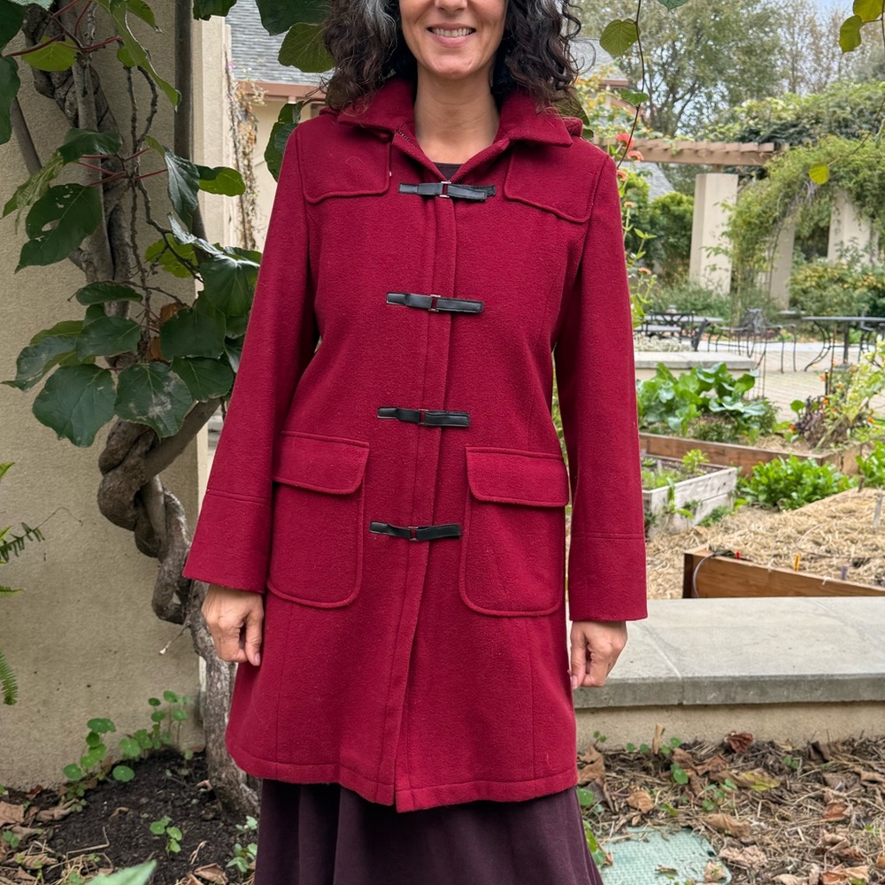 Vintage Andrea Collection Red 100% Wool Coat